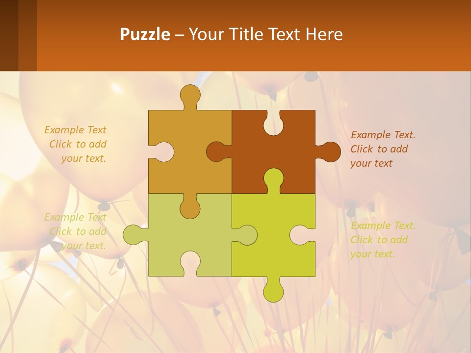 Balloon Helium Many PowerPoint Template