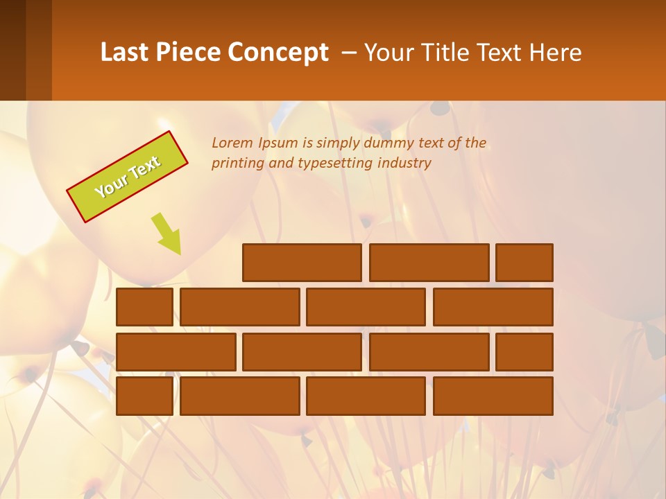 Balloon Helium Many PowerPoint Template