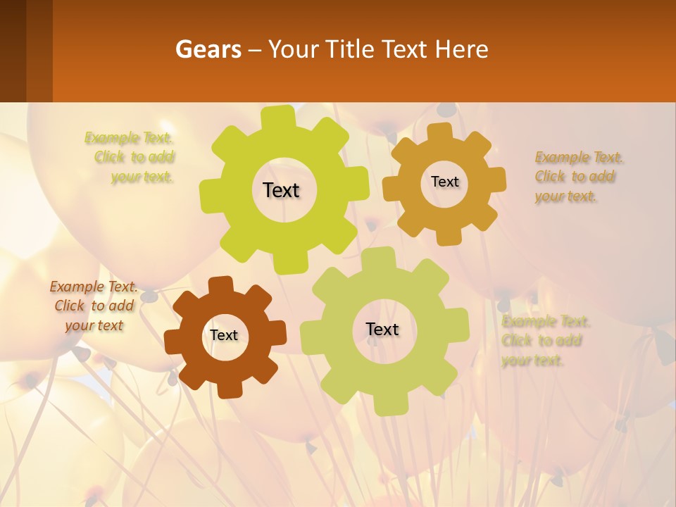 Balloon Helium Many PowerPoint Template