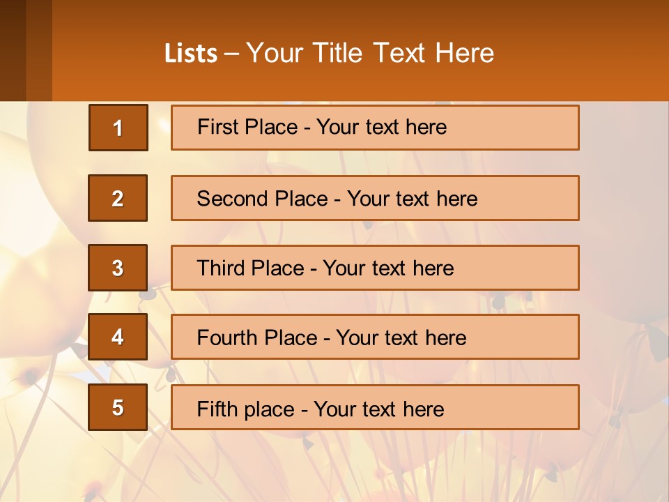Balloon Helium Many PowerPoint Template
