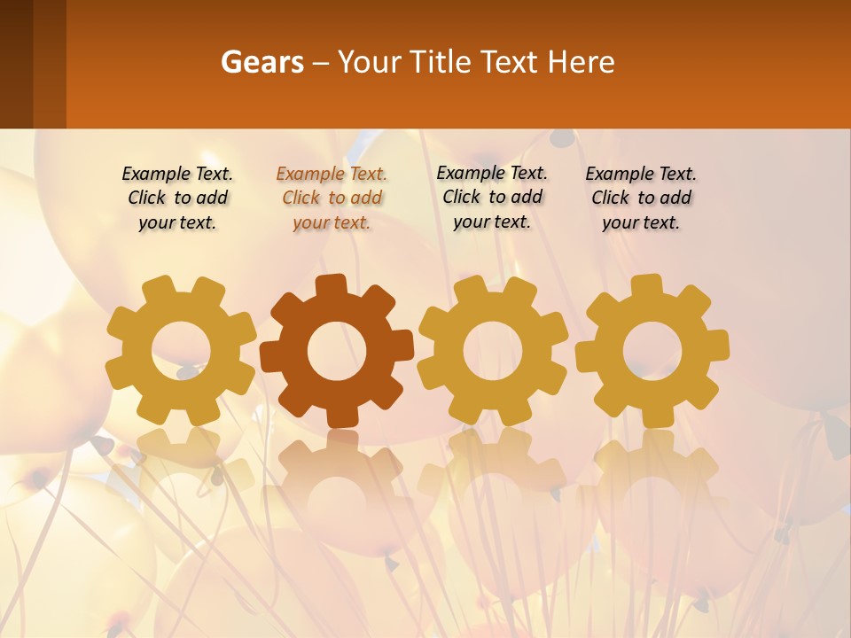 Balloon Helium Many PowerPoint Template