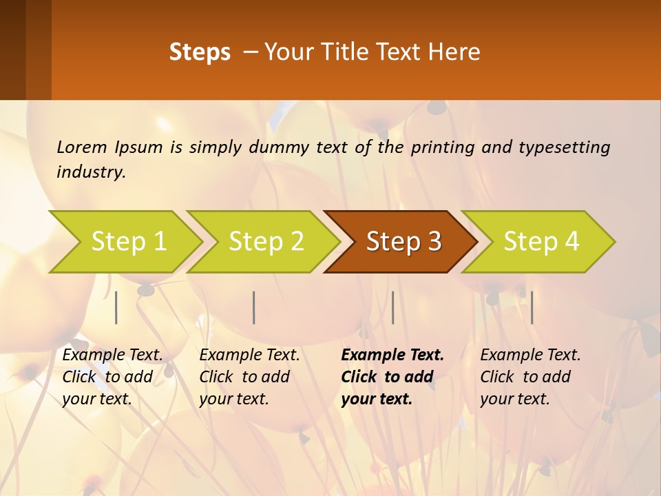 Balloon Helium Many PowerPoint Template