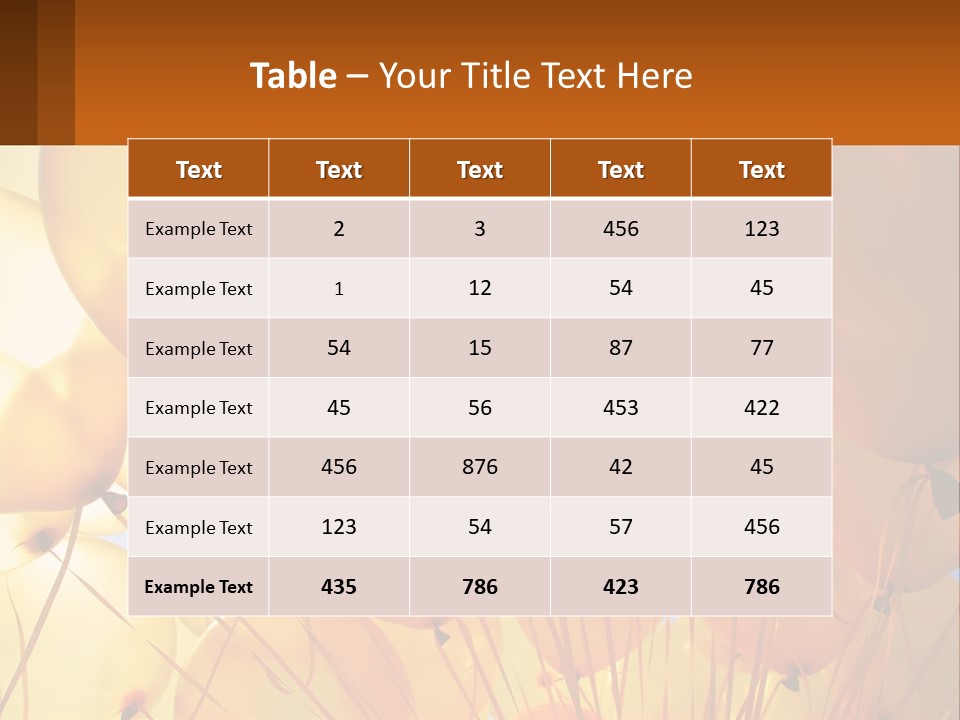 Balloon Helium Many PowerPoint Template