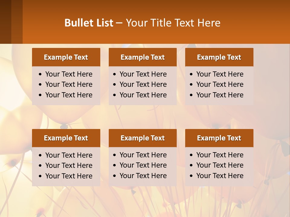 Balloon Helium Many PowerPoint Template