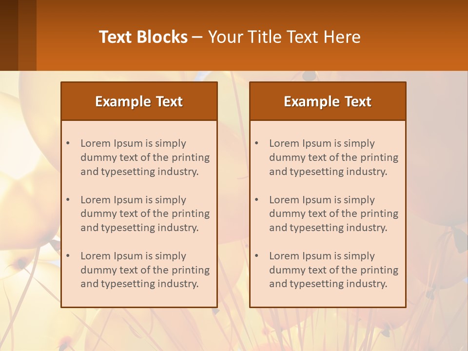Balloon Helium Many PowerPoint Template