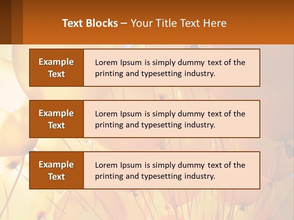 Balloon Helium Many PowerPoint Template