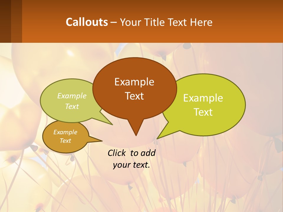 Balloon Helium Many PowerPoint Template