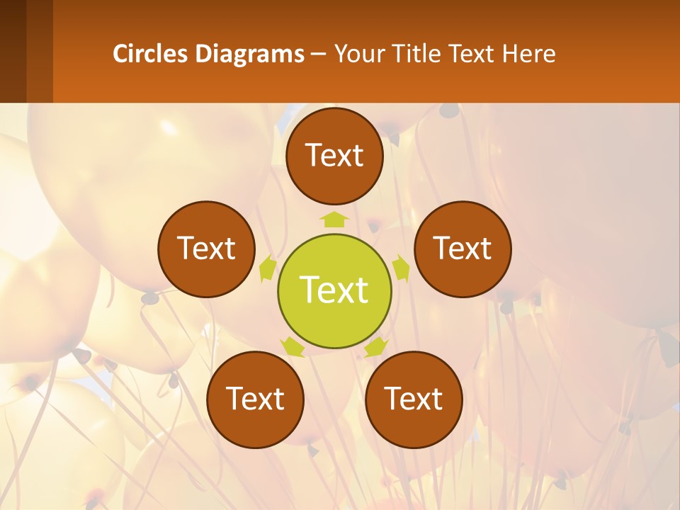 Balloon Helium Many PowerPoint Template