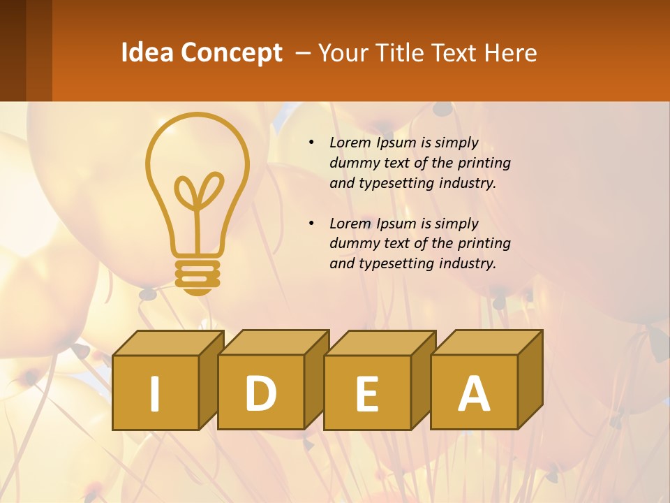 Balloon Helium Many PowerPoint Template