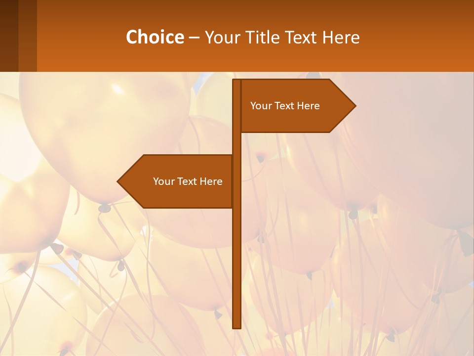 Balloon Helium Many PowerPoint Template