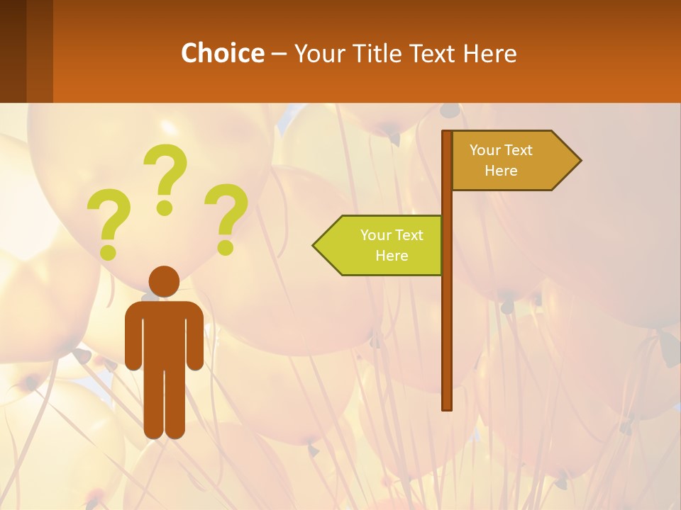 Balloon Helium Many PowerPoint Template