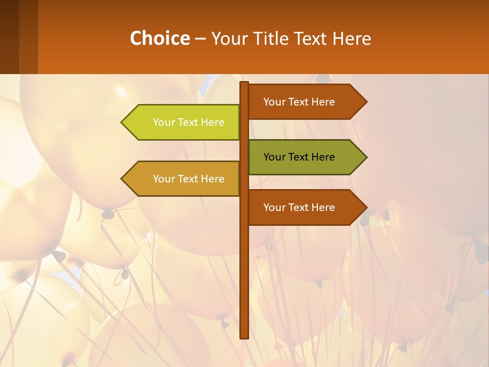 Balloon Helium Many PowerPoint Template