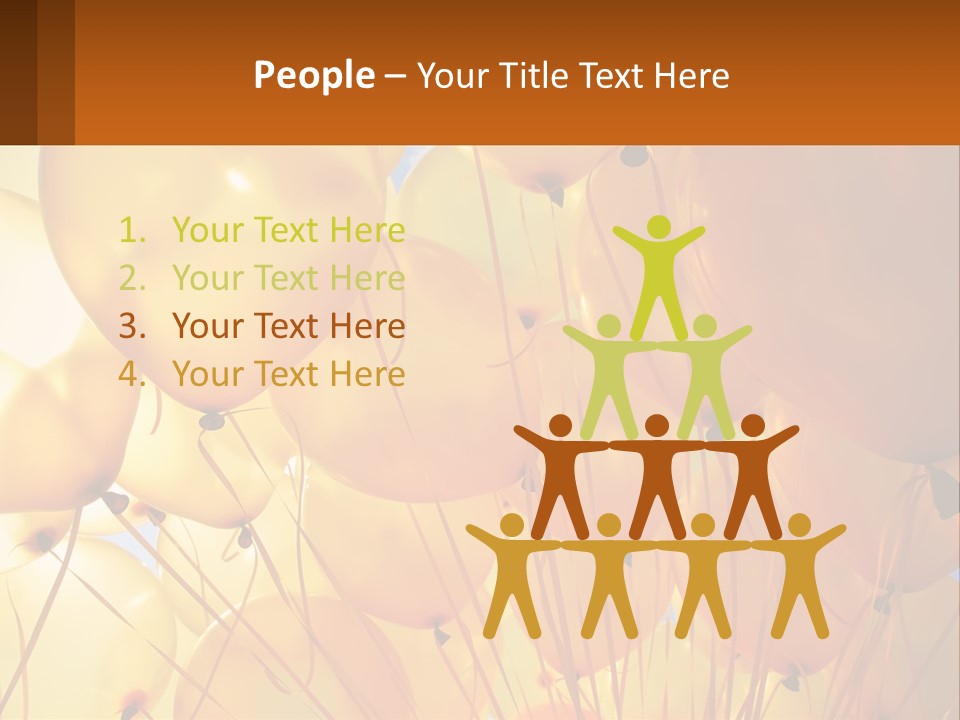 Balloon Helium Many PowerPoint Template