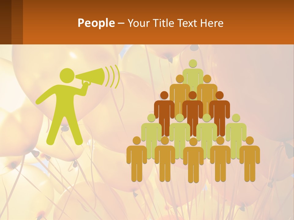 Balloon Helium Many PowerPoint Template