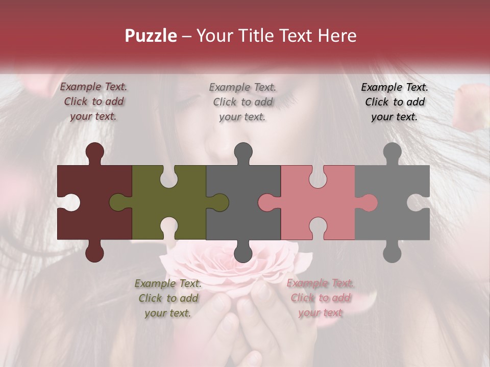 Beauty Female Rose PowerPoint Template