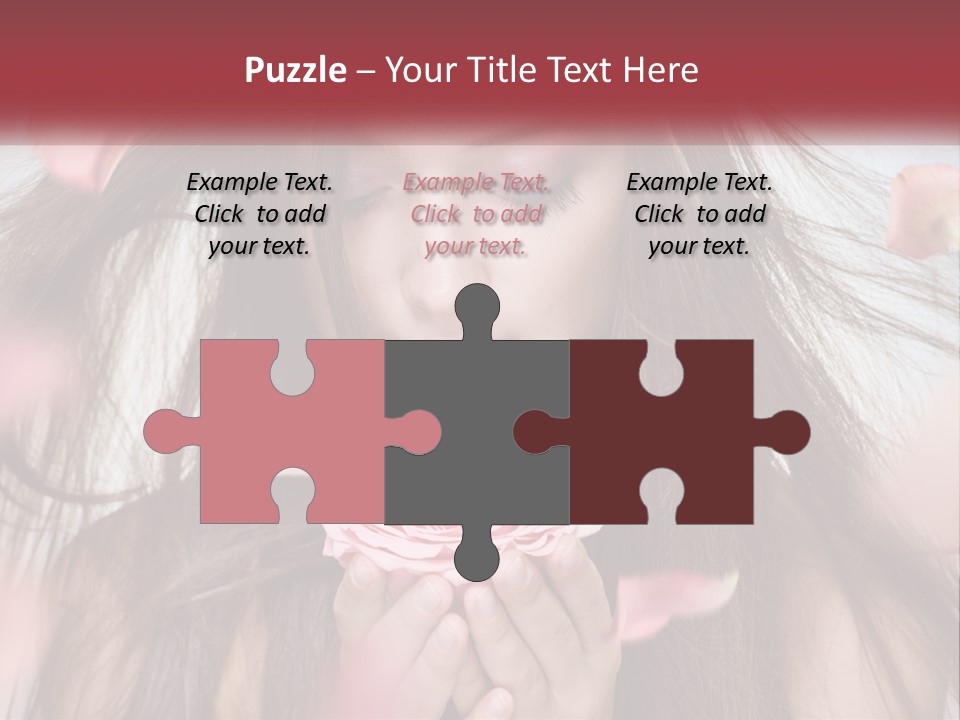 Beauty Female Rose PowerPoint Template