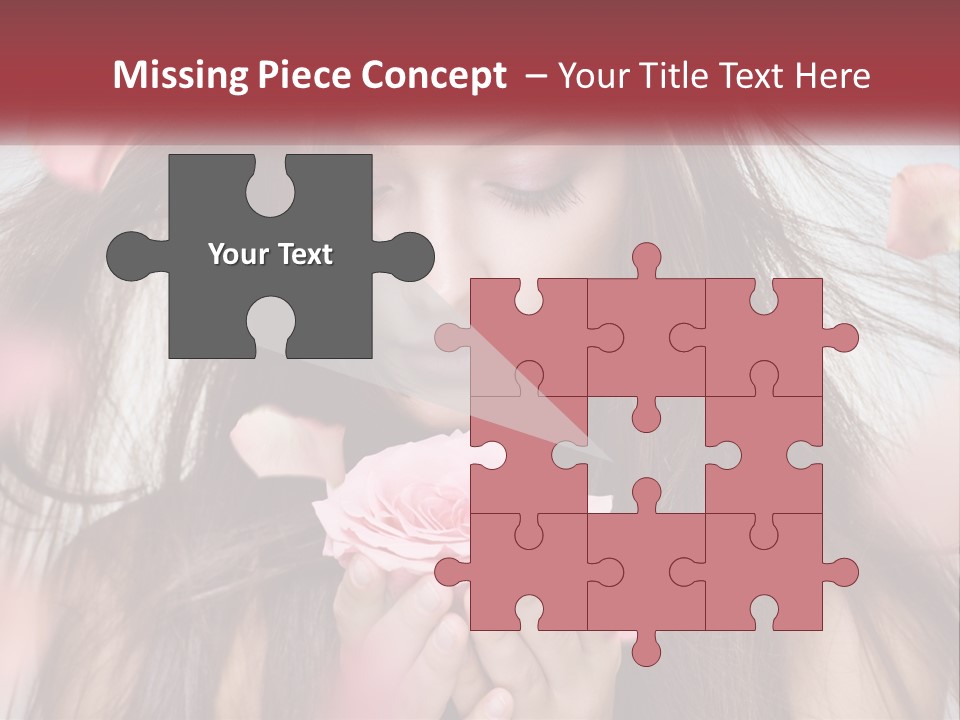 Beauty Female Rose PowerPoint Template