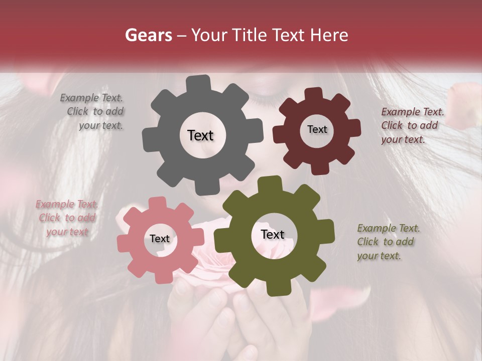 Beauty Female Rose PowerPoint Template