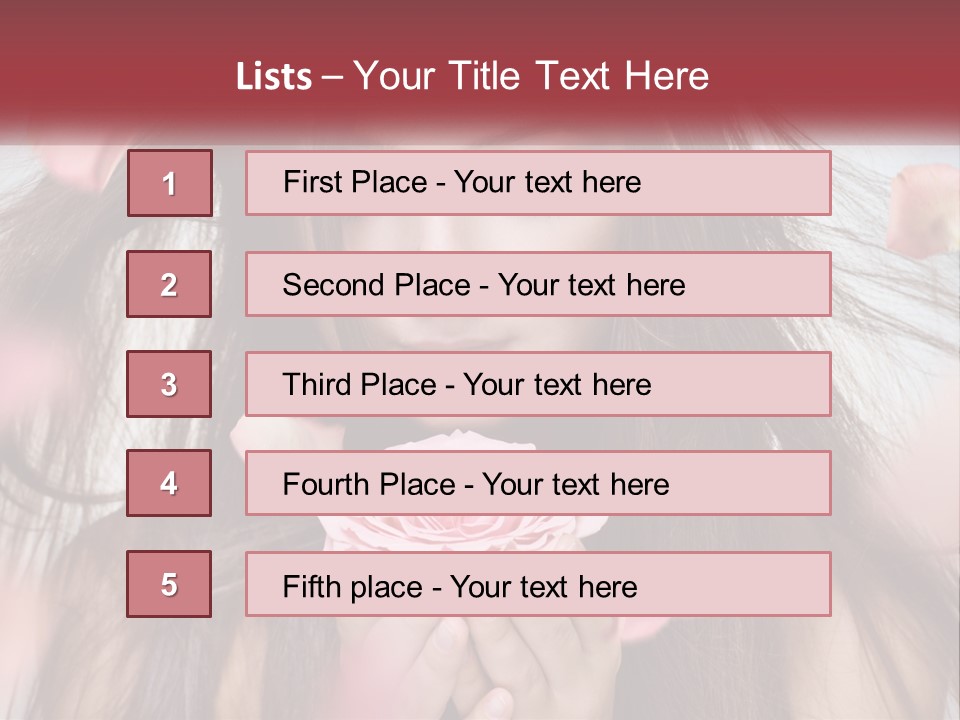 Beauty Female Rose PowerPoint Template