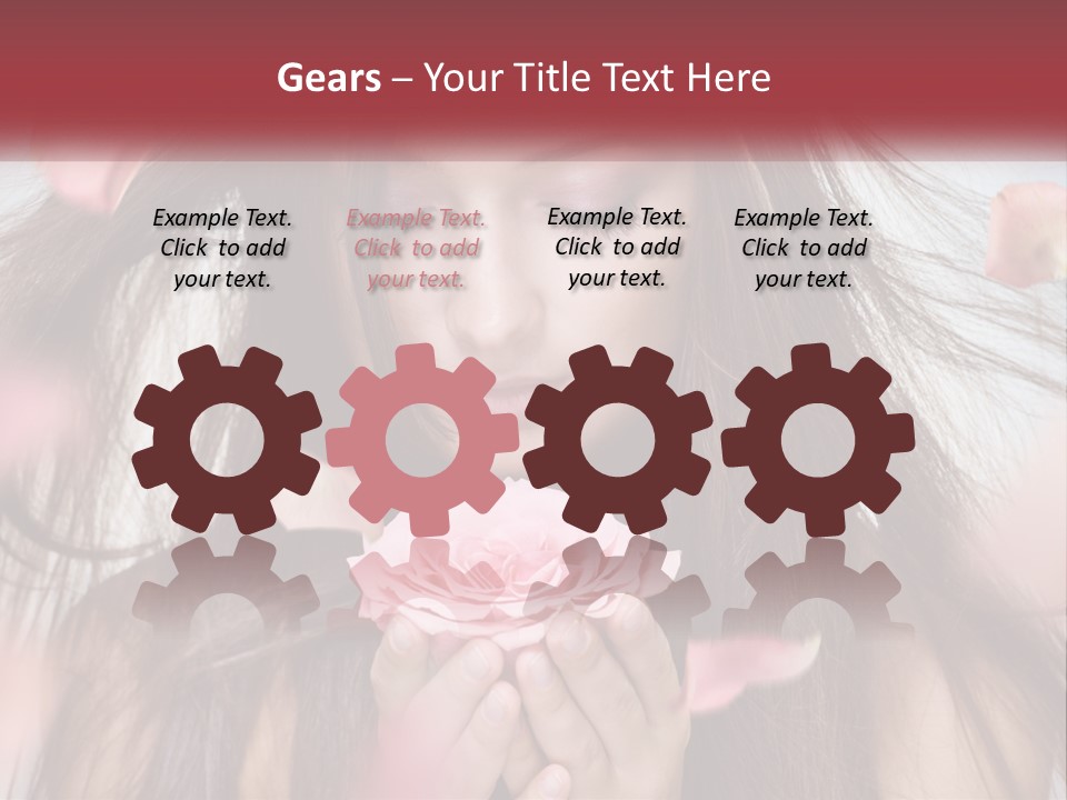 Beauty Female Rose PowerPoint Template