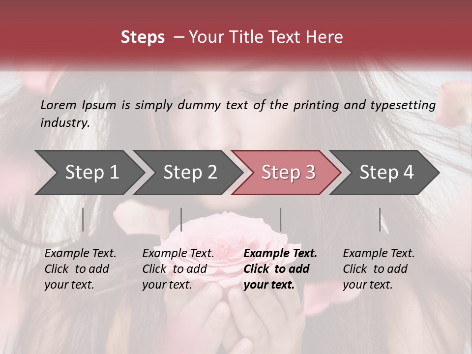 Beauty Female Rose PowerPoint Template