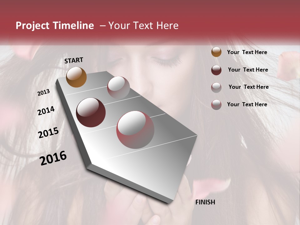 Beauty Female Rose PowerPoint Template