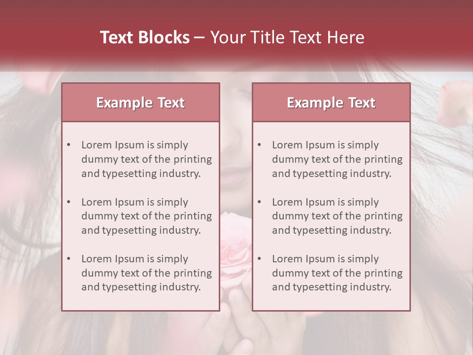 Beauty Female Rose PowerPoint Template