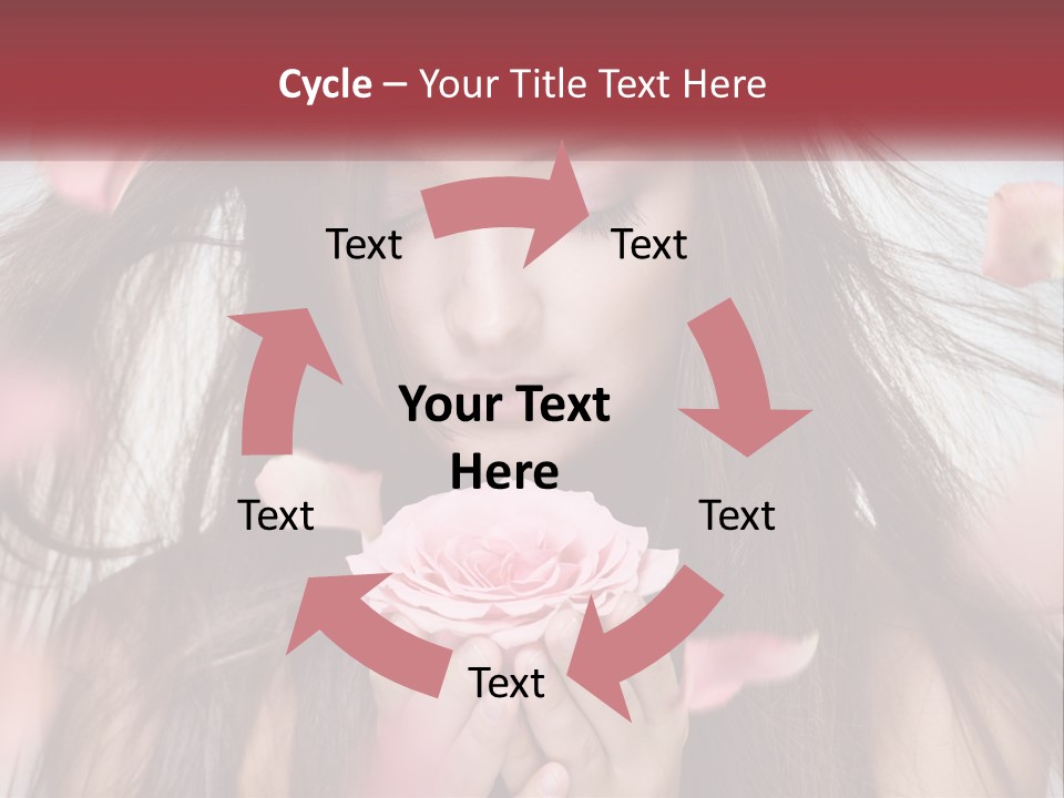 Beauty Female Rose PowerPoint Template