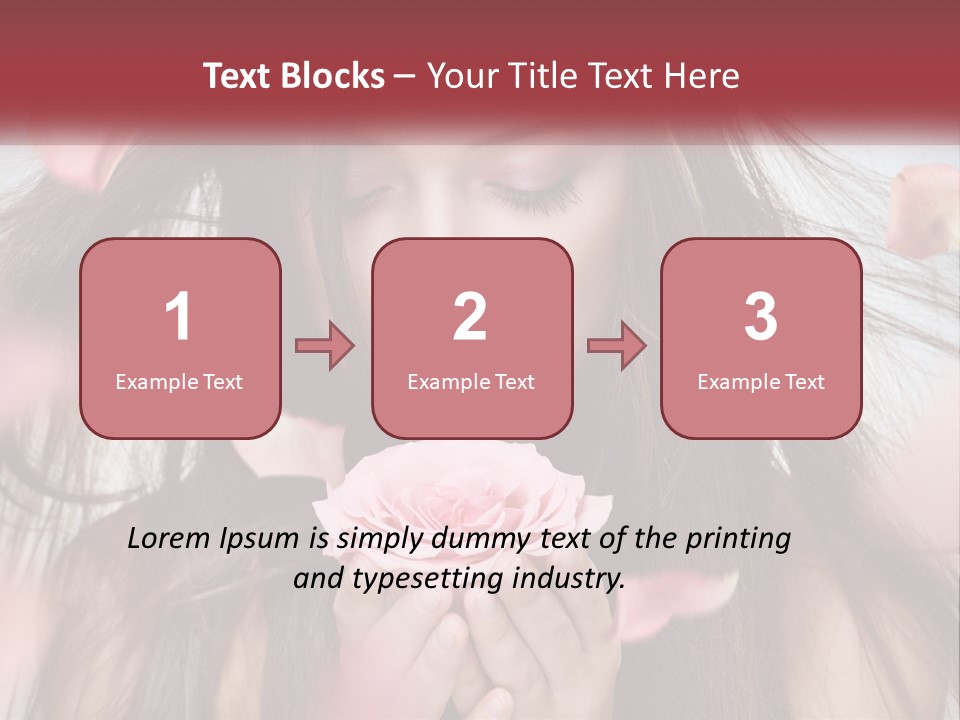 Beauty Female Rose PowerPoint Template