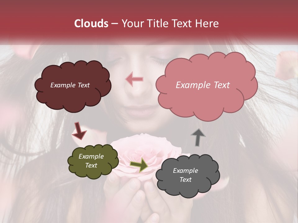 Beauty Female Rose PowerPoint Template