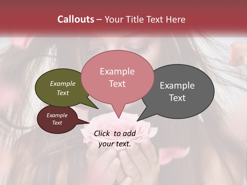 Beauty Female Rose PowerPoint Template