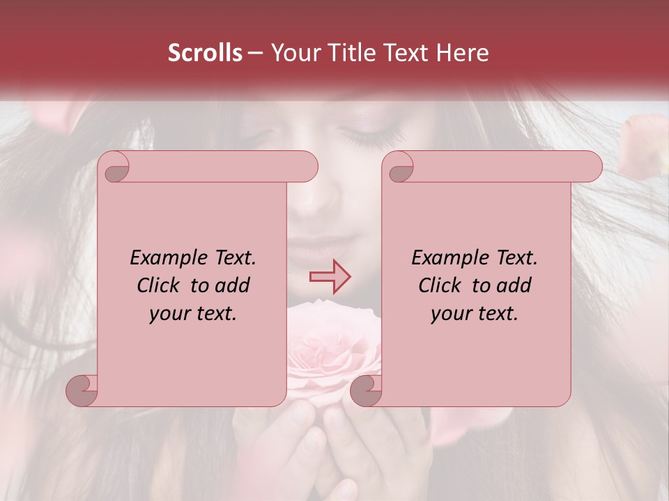 Beauty Female Rose PowerPoint Template