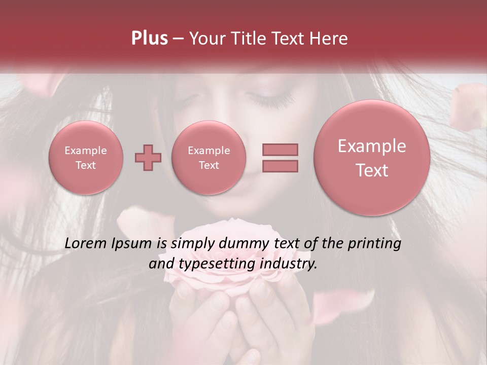 Beauty Female Rose PowerPoint Template