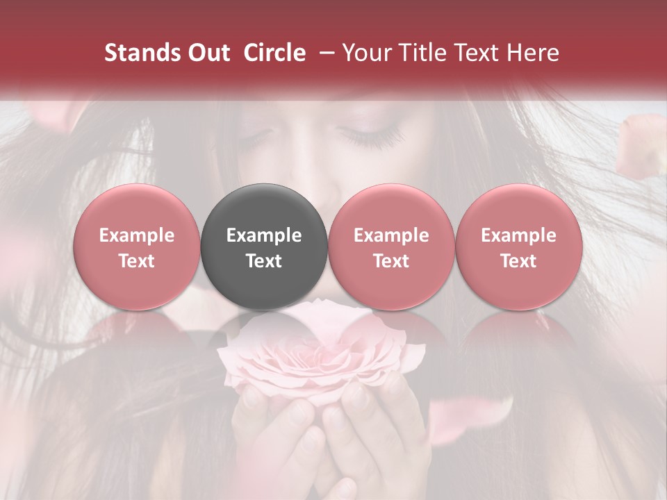 Beauty Female Rose PowerPoint Template