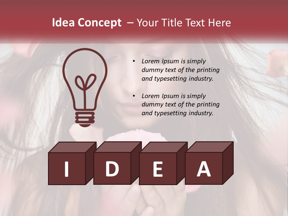 Beauty Female Rose PowerPoint Template