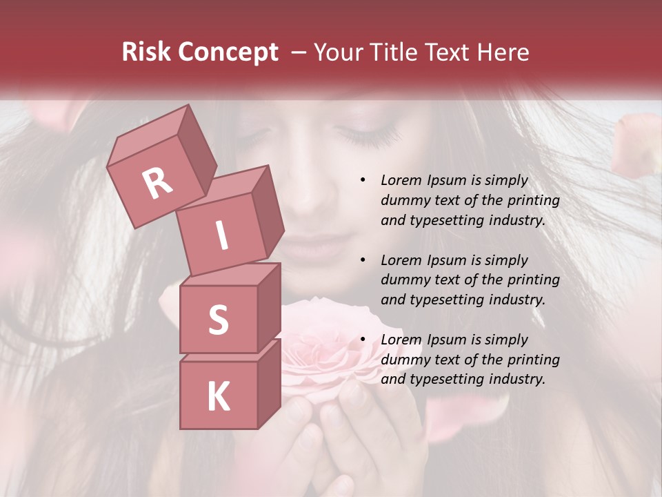 Beauty Female Rose PowerPoint Template