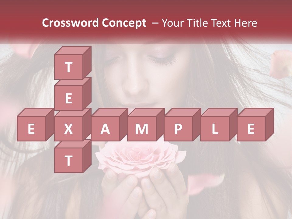 Beauty Female Rose PowerPoint Template