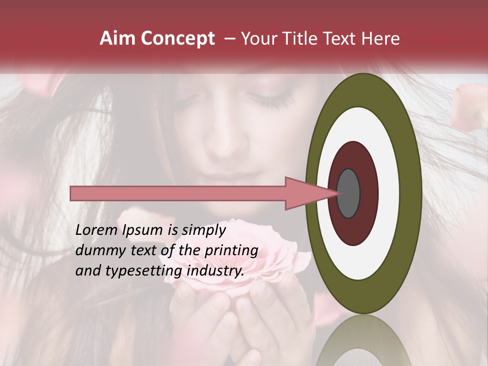 Beauty Female Rose PowerPoint Template