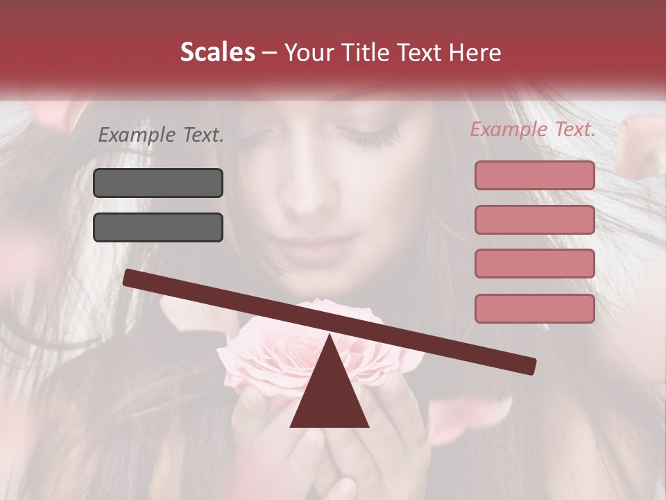Beauty Female Rose PowerPoint Template