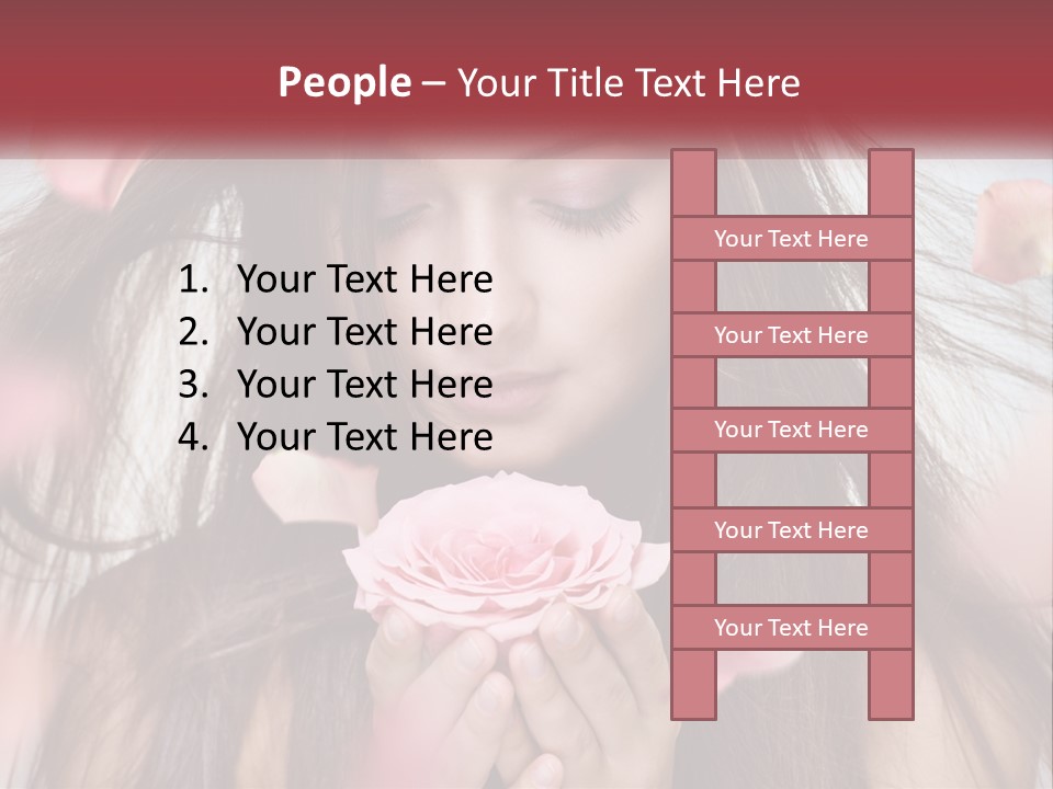 Beauty Female Rose PowerPoint Template