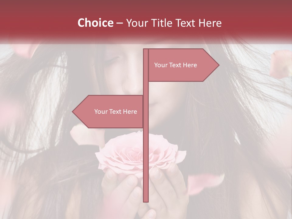 Beauty Female Rose PowerPoint Template