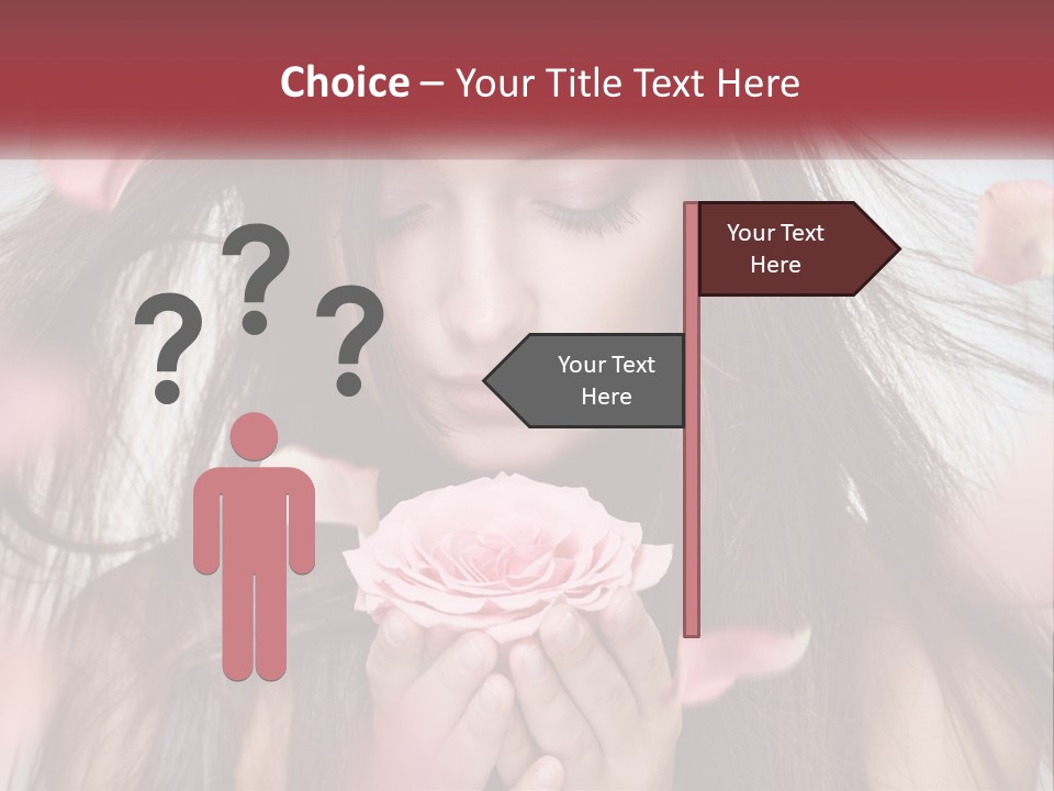 Beauty Female Rose PowerPoint Template