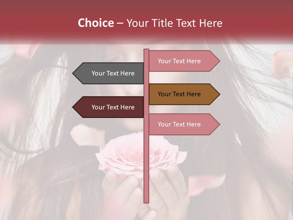 Beauty Female Rose PowerPoint Template