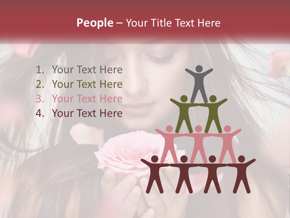 Beauty Female Rose PowerPoint Template