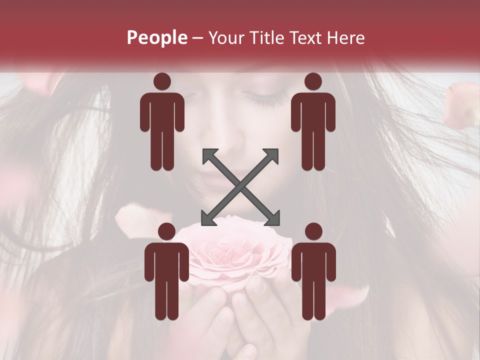 Beauty Female Rose PowerPoint Template