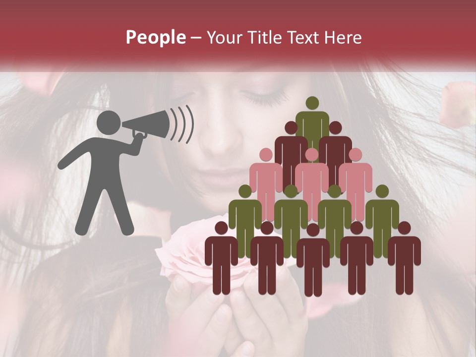 Beauty Female Rose PowerPoint Template