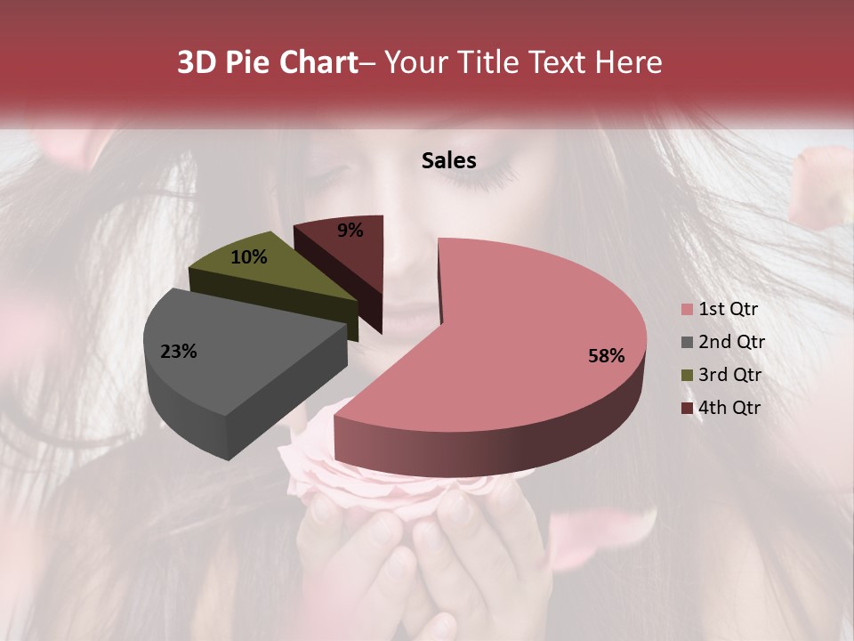 Beauty Female Rose PowerPoint Template
