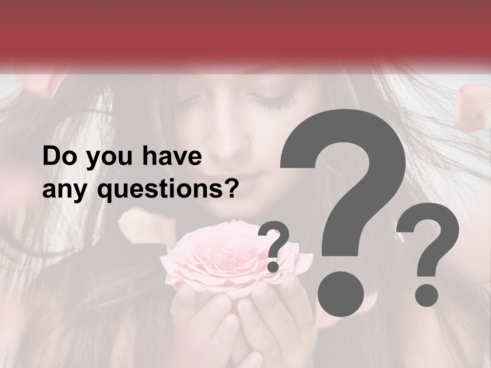 Beauty Female Rose PowerPoint Template