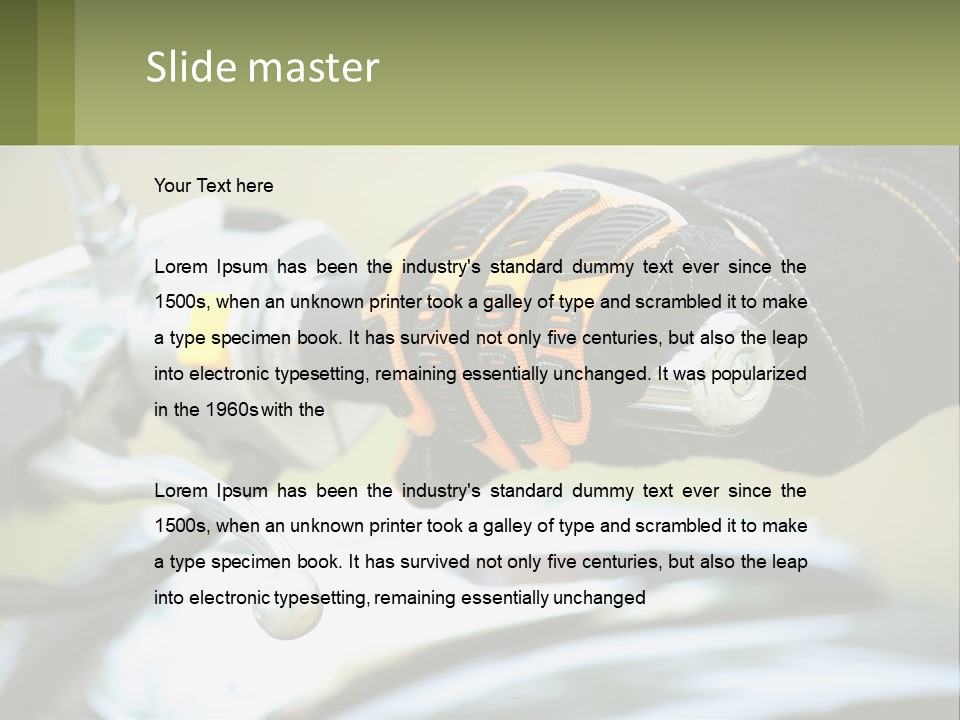 Ride Hand Left PowerPoint Template
