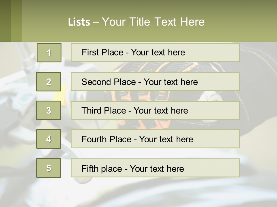 Ride Hand Left PowerPoint Template